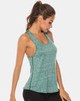 Full Size Scoop Neck Wide Strap Active Tank - Little Miss Vanilla