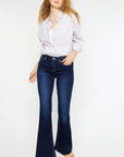 Kancan Mid Rise Slim Flare Jeans - Little Miss Vanilla