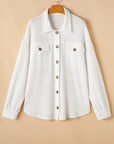 Plus Size Button Up Long Sleeve Jacket - Little Miss Vanilla