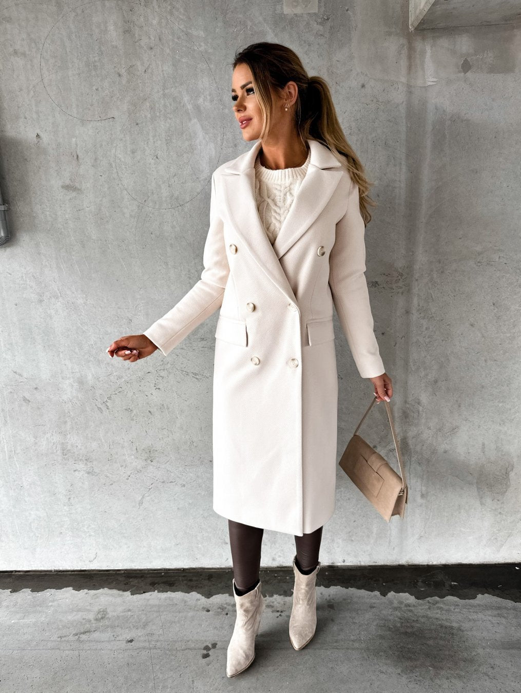 Fashion Casual Woolen Coat Women - Little Miss Vanilla