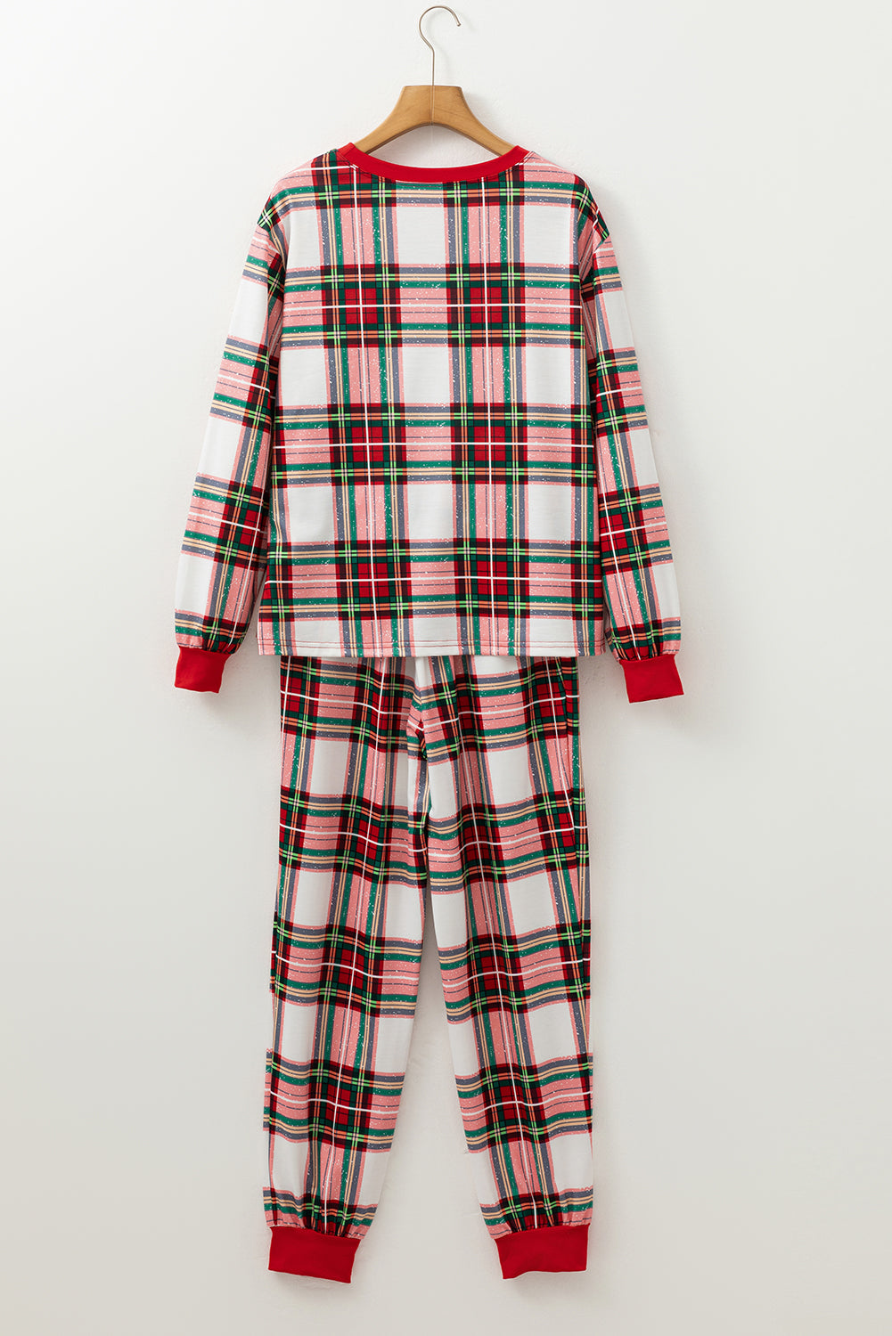 Red Christmas Plaid Allover Top and Pants Lounge Set - Little Miss Vanilla