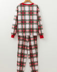 Red Christmas Plaid Allover Top and Pants Lounge Set - Little Miss Vanilla