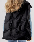 Black Quilted High Neck Zip Up Jacket Vest - Little Miss Vanilla