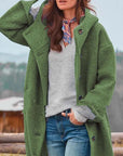 Women's Temperament Thickened Tweed Medium-length Trench Coat