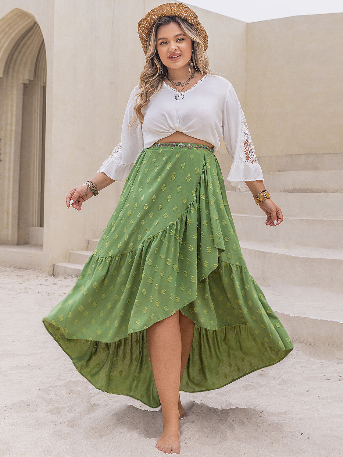 Plus Size High-Low Skirt - Little Miss Vanilla