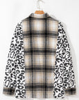 Plus Size Leopard Plaid Button Up Long Sleeve Shacket - Little Miss Vanilla