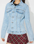 Button Up Long Sleeve Denim Shacket - Little Miss Vanilla