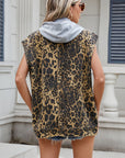 Leopard Buttton Up Denim Vest - Little Miss Vanilla