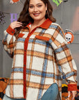 Plus Size Plaid Button Down Jacket - Little Miss Vanilla