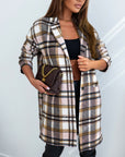 Pink Plaid Button Up Lapel Jacket - Little Miss Vanilla