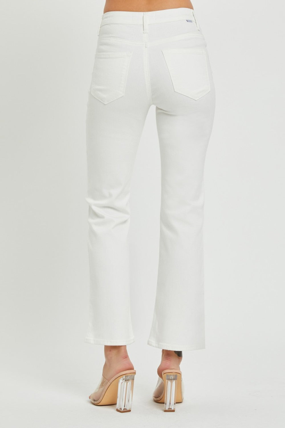 RISEN Full Size Mid Rise Jeans with Pockets - Little Miss Vanilla