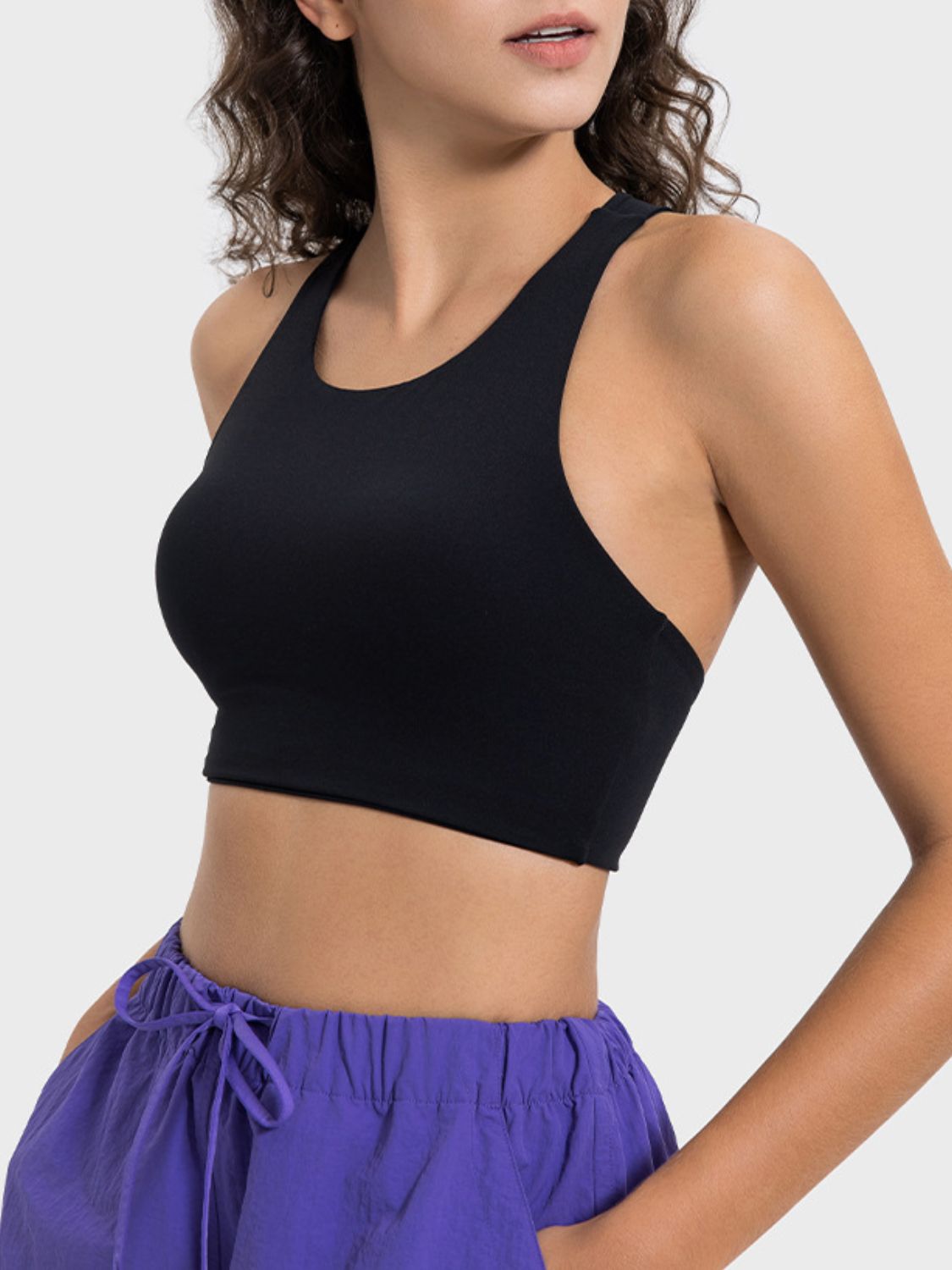 Millennia Cutout Round Neck Active Tank - Little Miss Vanilla