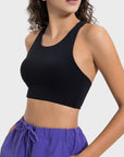 Millennia Cutout Round Neck Active Tank - Little Miss Vanilla