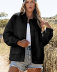 Black Floral Quilted Jacket - Little Miss Vanilla