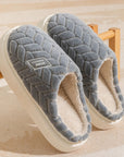 New Non-slip Thick-soled Plush Slippers Couple Winter Warm Home Slipper Indoor Fleece Shoes For Women Men