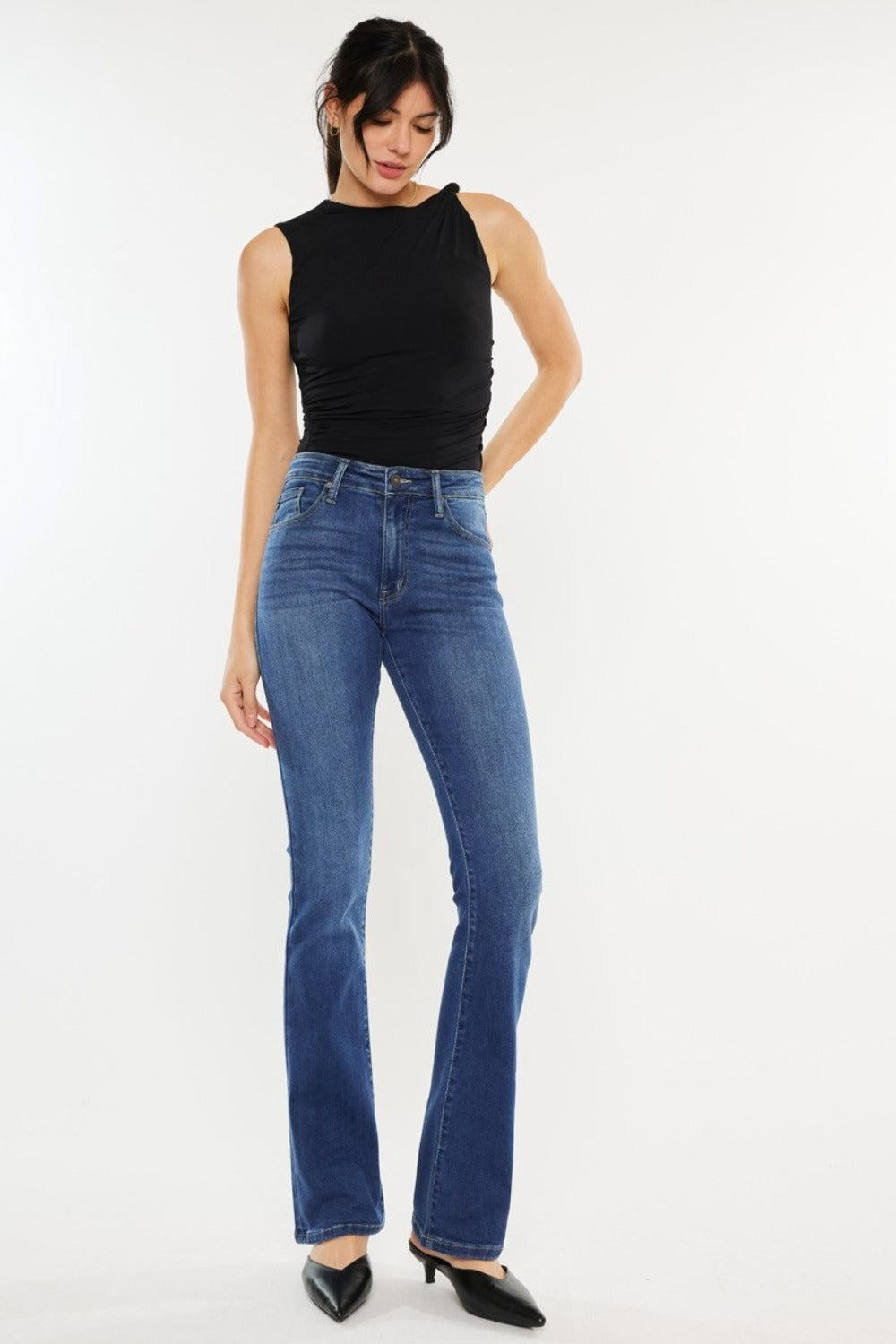 Kancan High Rise Slim Bootcut Jeans - Little Miss Vanilla