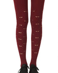 Zohara "Daydreaming" Burgundy Print Tights