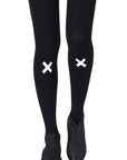 Zohara "Kiss And Tell" Light Grey Print Tights