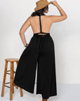 Plus Size V-Neck Wide Leg Jumpsuit - Little Miss Vanilla