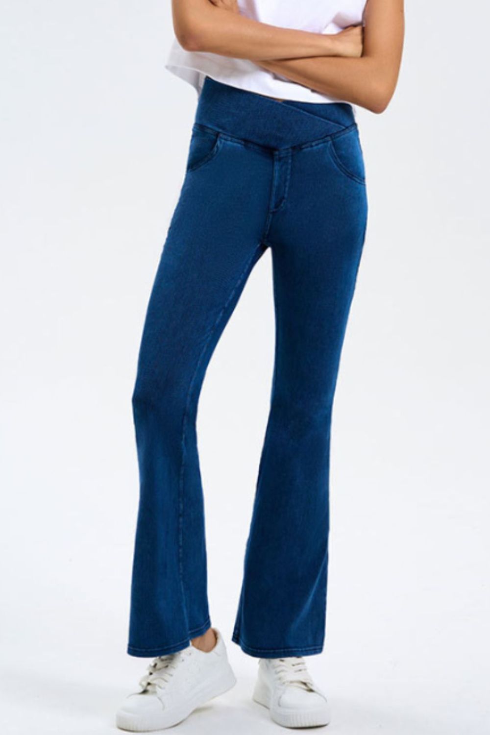 Basic Bae Pocketed Highly Stretchy Bootcut Jeans - Little Miss Vanilla