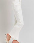 RISEN High Rise Ankle Flare Jeans with Patch Pockets - Little Miss Vanilla