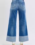 Judy Blue Full Size Distressed High Waist Wide Leg Jeans - Little Miss Vanilla