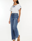 Kancan Full Size High Rise Slim Wide Leg Jeans - Little Miss Vanilla