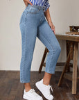 High Waist Jeans with Pockets - Little Miss Vanilla