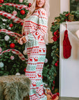 White Christmas Print Pullover and Pants Lounge Set - Little Miss Vanilla