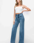 bytos Full Size High Rise Wide Leg Jeans with Pockets - Little Miss Vanilla