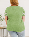 Plus Size Striped V-Neck Tee Shirt - Little Miss Vanilla