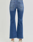 RISEN Full Size Distressed High Rise Crop Flare Jeans - Little Miss Vanilla