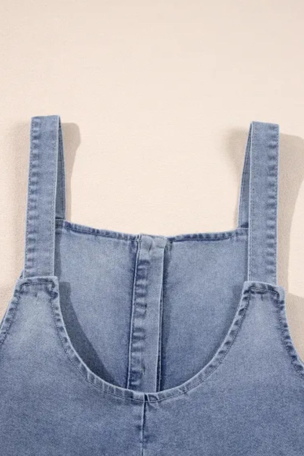 Wide Strap Denim Overalls with Pockets - Little Miss Vanilla