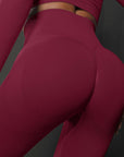 High Waist Seamless Yoga Pants Women's Solid Color Full Length Leggings Fitness Hip Up Running Sport Gym Legging Outfits