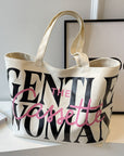 Letter Printed Totes Fashion Large Capacity Canvas Bags Women's Handbag Cute Sweet Shoulder Bag