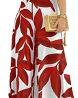 Printed High Waist Fashion Comfortable Wide-leg Pants