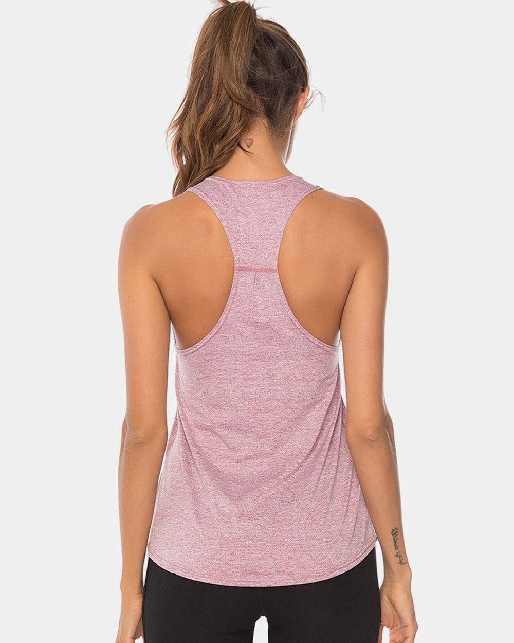 Full Size Scoop Neck Wide Strap Active Tank - Little Miss Vanilla