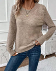 European And American Round Neck Long Sleeve Solid Color Sweater Bottoming Sweater