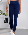 Ashleigh Blue Solid Color High Waist Stretchy Slim Fit Jeggings