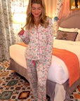 Multicolour Floral Christmas Pajamas Set - Little Miss Vanilla