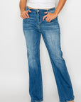 bytos Full Size Distressed High Rise Jeans with Pockets - Little Miss Vanilla