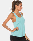 Full Size Scoop Neck Wide Strap Active Tank - Little Miss Vanilla