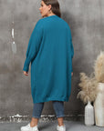 Plus Size Long Sleeve Pocketed Cardigan - Little Miss Vanilla