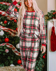 Red Christmas Plaid Allover Top and Pants Lounge Set - Little Miss Vanilla