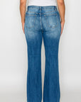 bytos Full Size Distressed High Rise Jeans with Pockets - Little Miss Vanilla