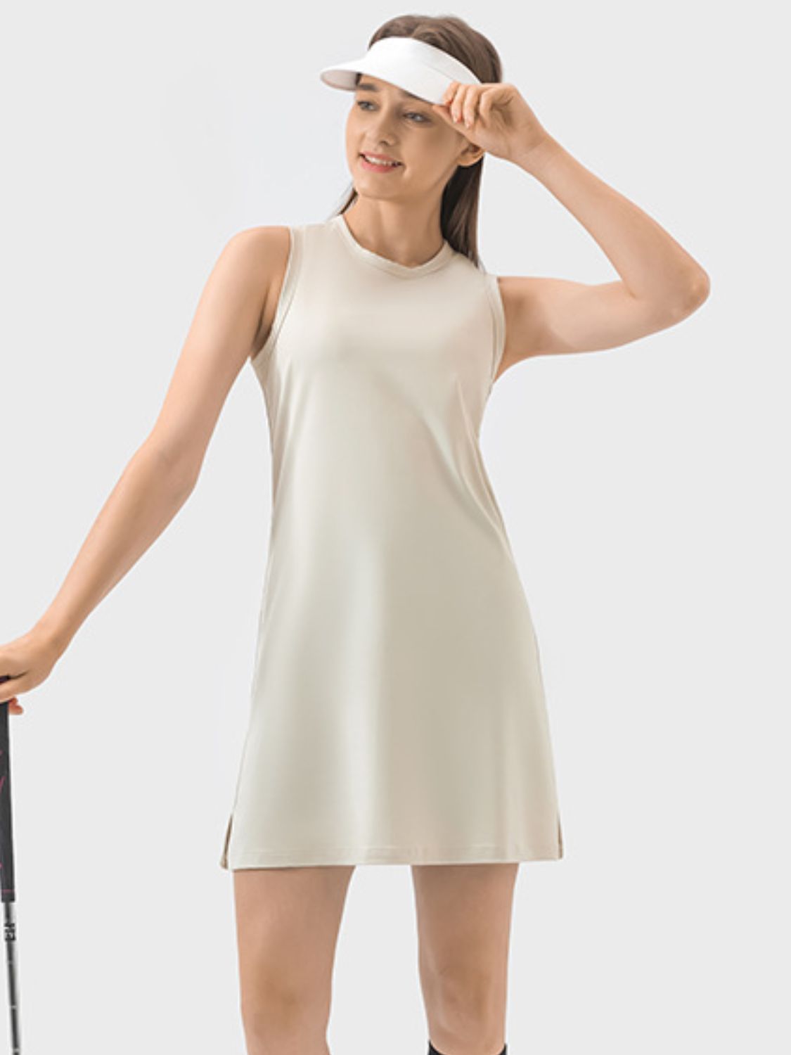 Millennia Round Neck Sleeveless Active Dress - Little Miss Vanilla