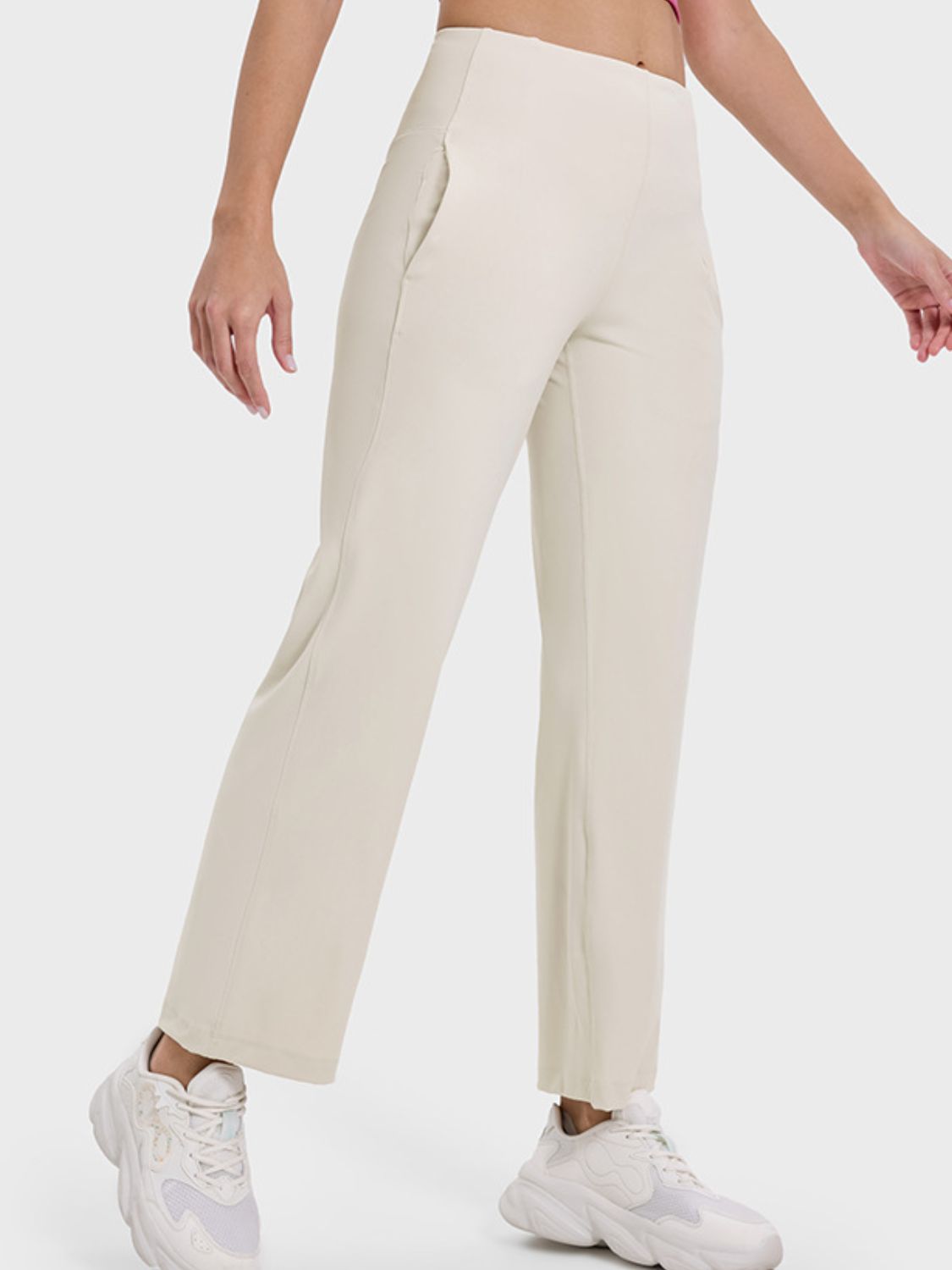 Millennia Pocketed High Waist Active Pants - Little Miss Vanilla