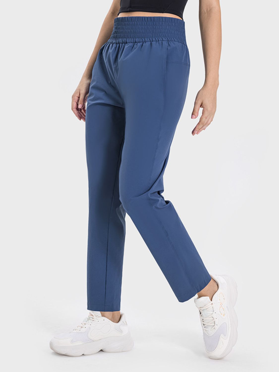 Millennia Pocketed High Waist Active Pants - Little Miss Vanilla