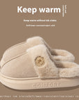 New Plush Slippers For Women Men Winter Warm Home Slipper Indoor Thick-soled Fleece Shoes