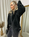 Winter Warm Fluffy Fleece Fur Zip Up Jacket